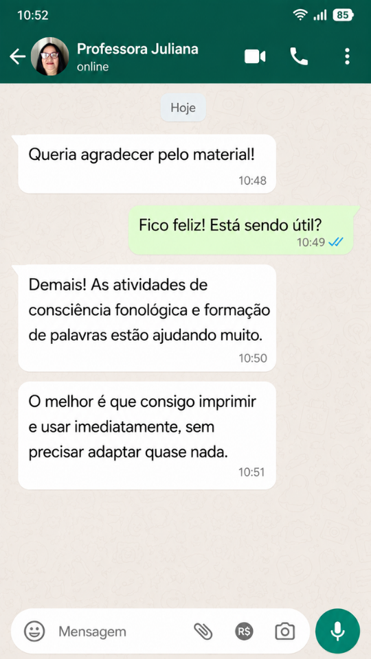 Depoimento de Professora Juliana