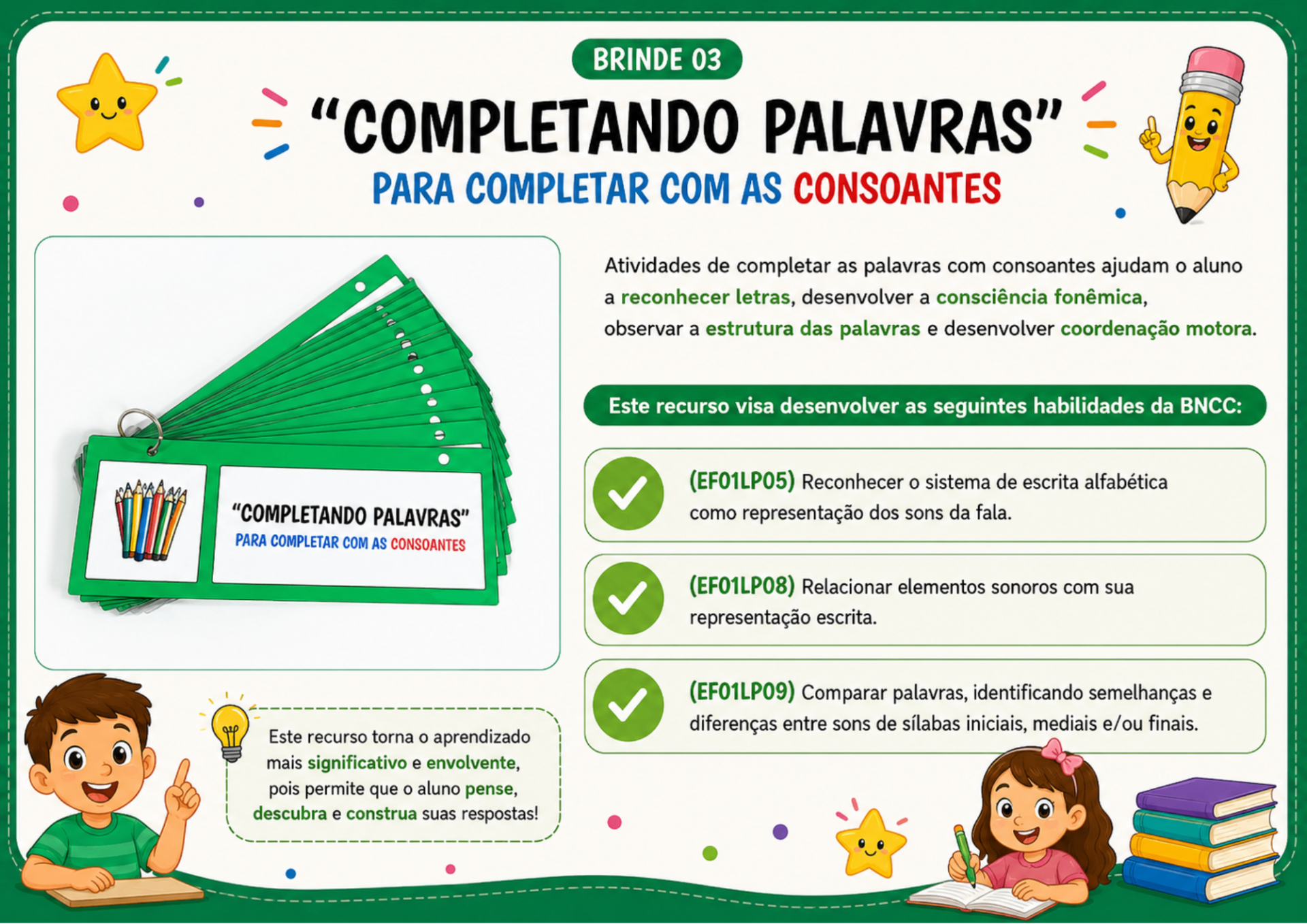 Bônus 3 Completando Palavras com Consoantes